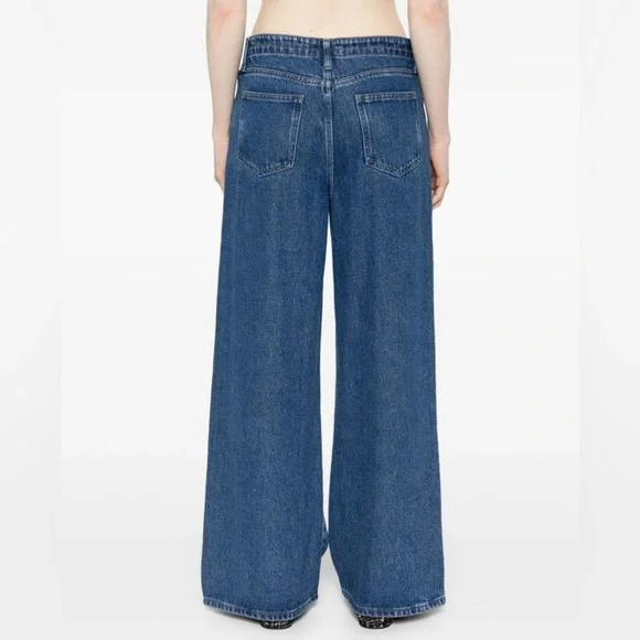 Frame Denim superdrape Drawstring Wide Leg Jean jogger in Ghost Blue Size 29 - Picture 5 of 5